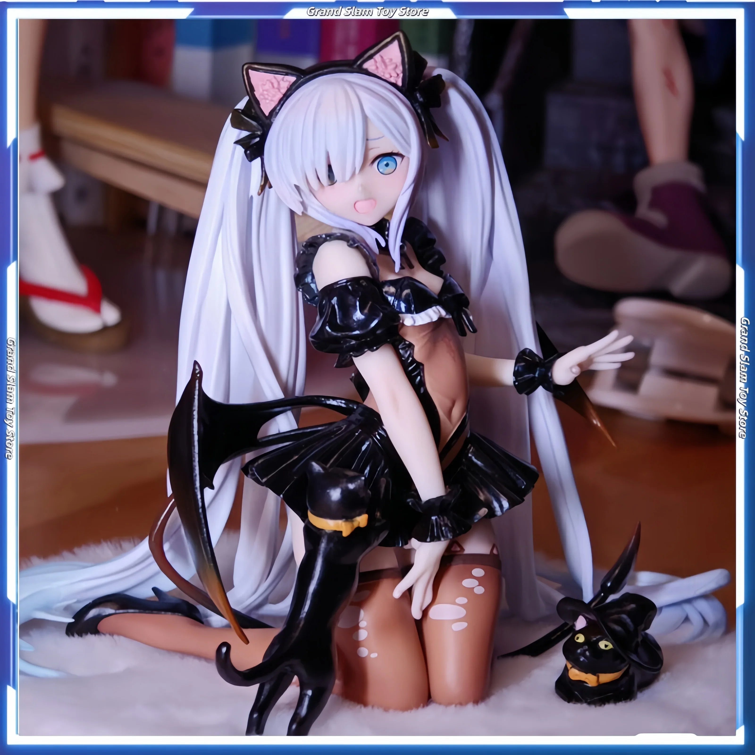 Azur Lane Figure Hms Janus Action Figures Cat'S Ear Janus Figurine Desk Decora Doll Collection Statue Model Birthday Gifts Toys
