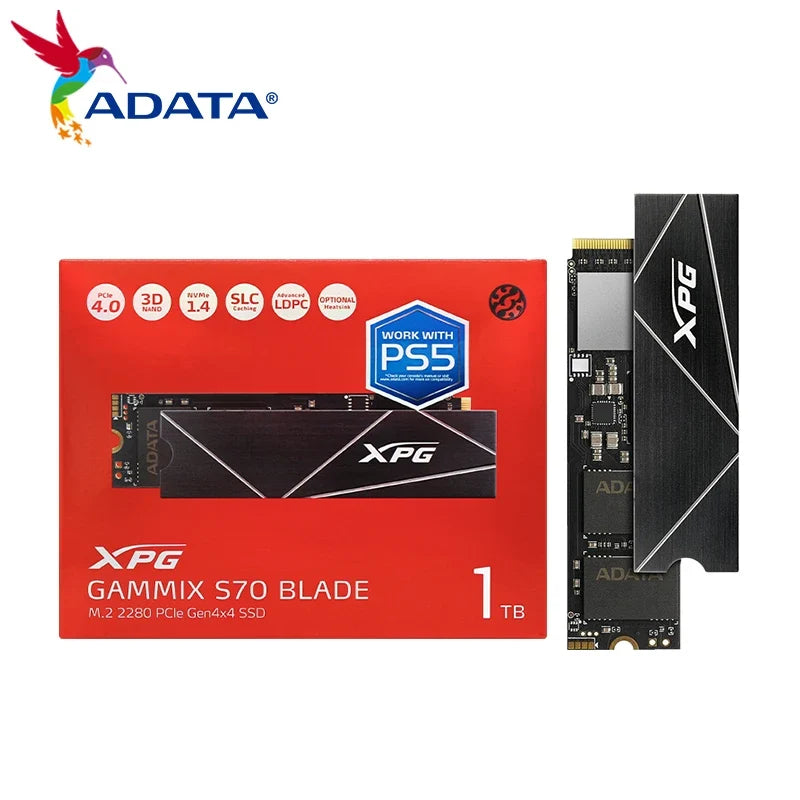 ADATA XPG GAMMIX S70b S70Blade PCIE Original SSD GEN4X4 pcie4.0 M.2 2280 512GB 1TB 2TB 4TB Hard Disk Fo Laptop Desktop  PC PS5