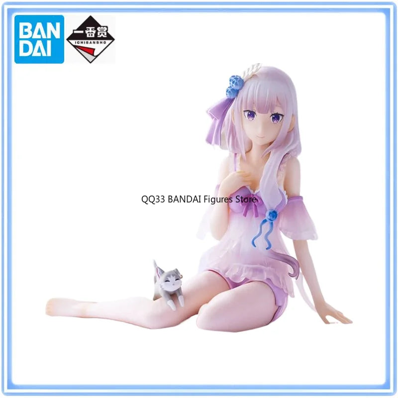 BANDAI Original Ichiban Kuji Re:Life in A Different World From Zero Emilia Siesta Figure Prize B Action Figures Model Decoration