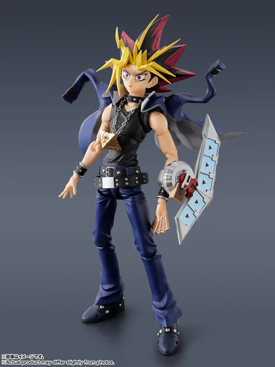 In Stock Original Bandai Sh Figuarts Shf Yami Yugi Yu-gi-oh! Duel Monsters Action Figures Anime Model Toys Figures Collection
