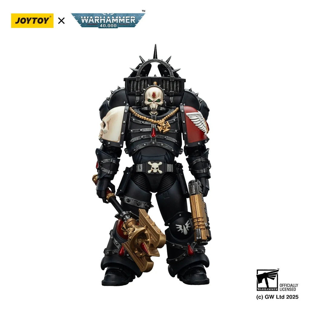 JOYTOY Warhammer 40k 1/18 Action Figures Blood Angels Lemartes With Jump Pack,Blood Crozius and Absolver Bolt Pistol