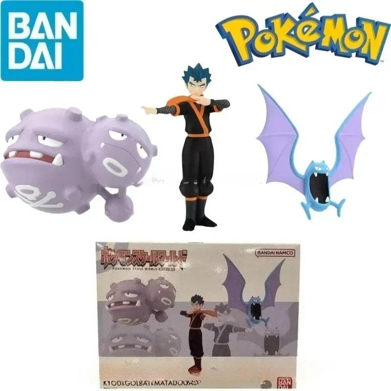 Bandai Original Scale World POKEMON Kanto Region Koga Golbat Weezing Figure Model Collection Toy Gift