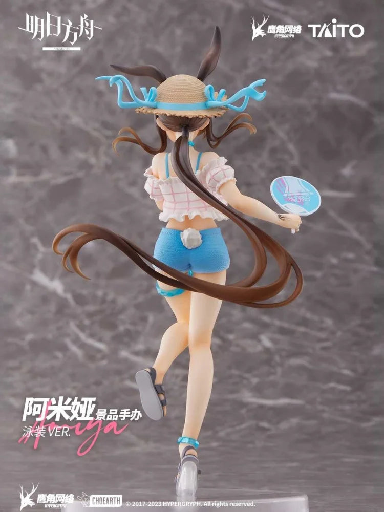 In Stock Arknights Anime Toy Amiya Swimsuit Series Pretty Girl Figurine Model Collection Desktop Ornament Game Same Toy Gift
