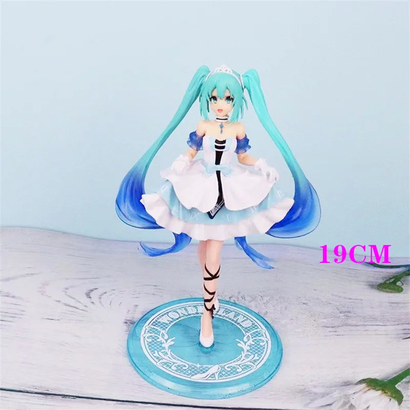 Anime Hatsune Miku Figure Wedding Dress Action Figures Kawaii Swimsuit Vocaloid PVC Collectible Model Toys Girl Gift