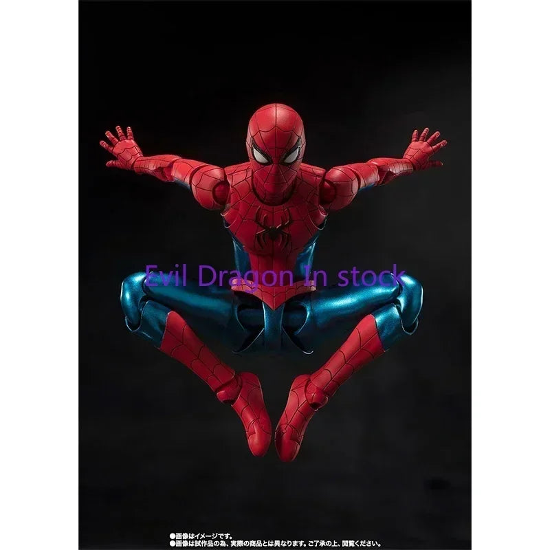 Figuarts Shf Spider Man Nuevo Traje Rojo Y Azul SPIDER MAN:No Way Home Figura De Acción Juguetes Modelo De PVC Original En Stock