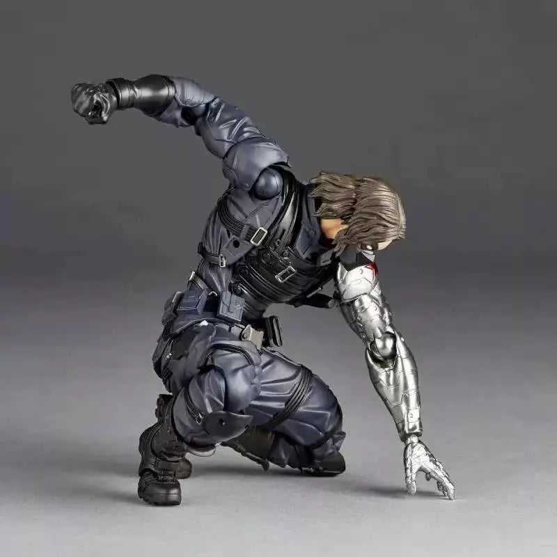 Kaiyodo Winter Soldier Figure Revoltech AMAZING YAMAGUCHI Bucky Barnes Captain America Action Figures Collectible Model Toys