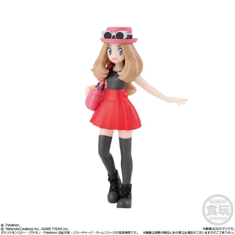 Original BANDAI Pokemon SHOKUGAN Kalos Region Serena Sylveon Greninja Action Figure Toy Pocket Monster Doll PVC Model Collector