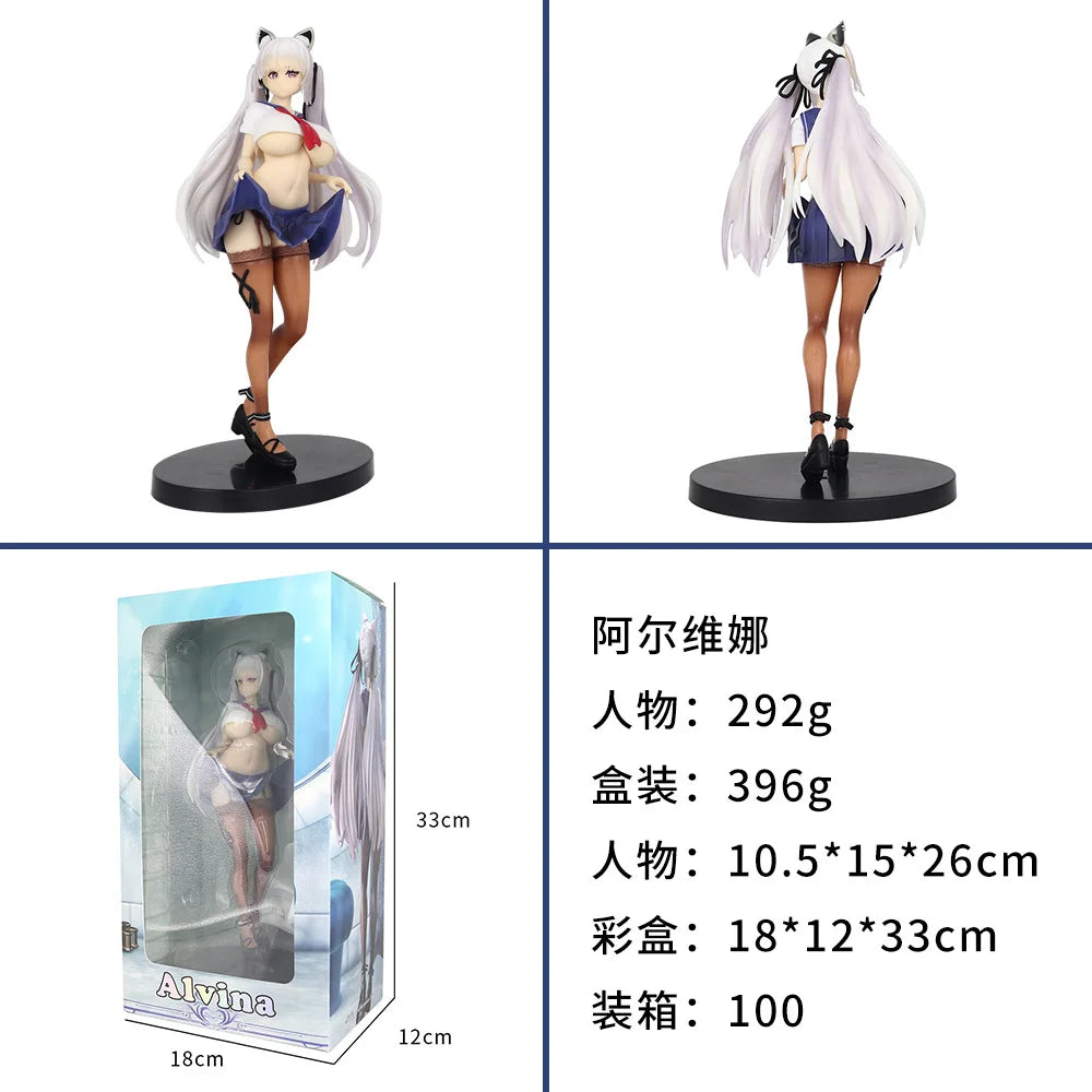 25CM Anime Alvena Uniform Figure Standing School Uniform Ver Anime Model Toy Gift Collection Aciton Figure PVC
