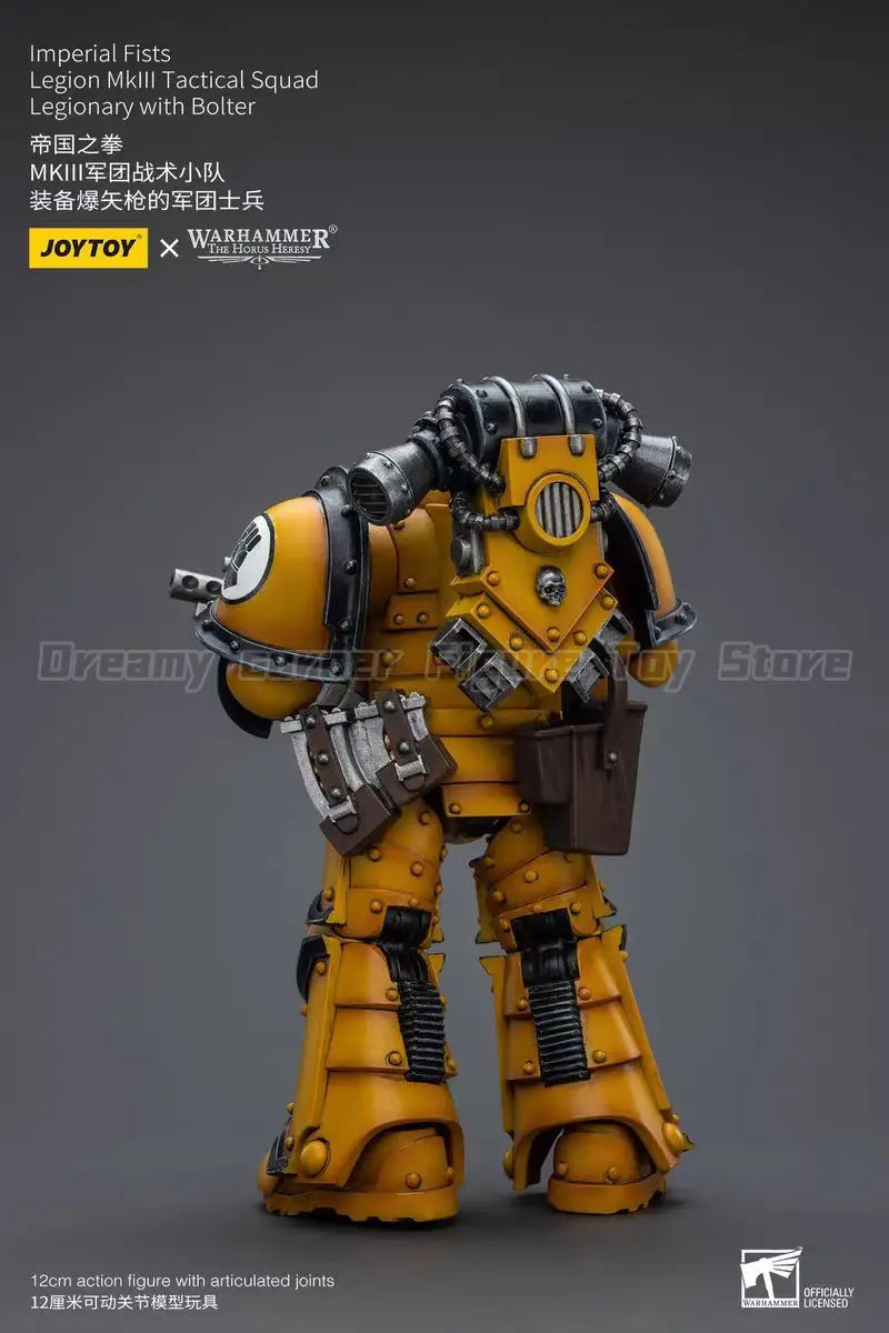 【In Stock】JOYTOY Warhammer 40K Imperial Fists Legion Mklll Tactical Squad Legionary with Bolter 1/18 Action Figure Toys Model