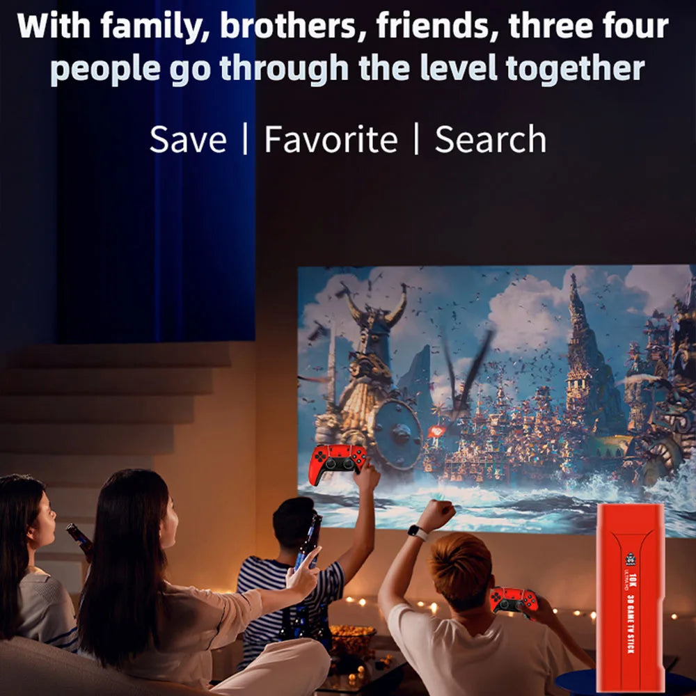 Dual System TV Game Stick G1 3D Retro Video Games Console Android 13.0 28000+games 64G 10K HDR Home Player Wifi TV Children Gift
