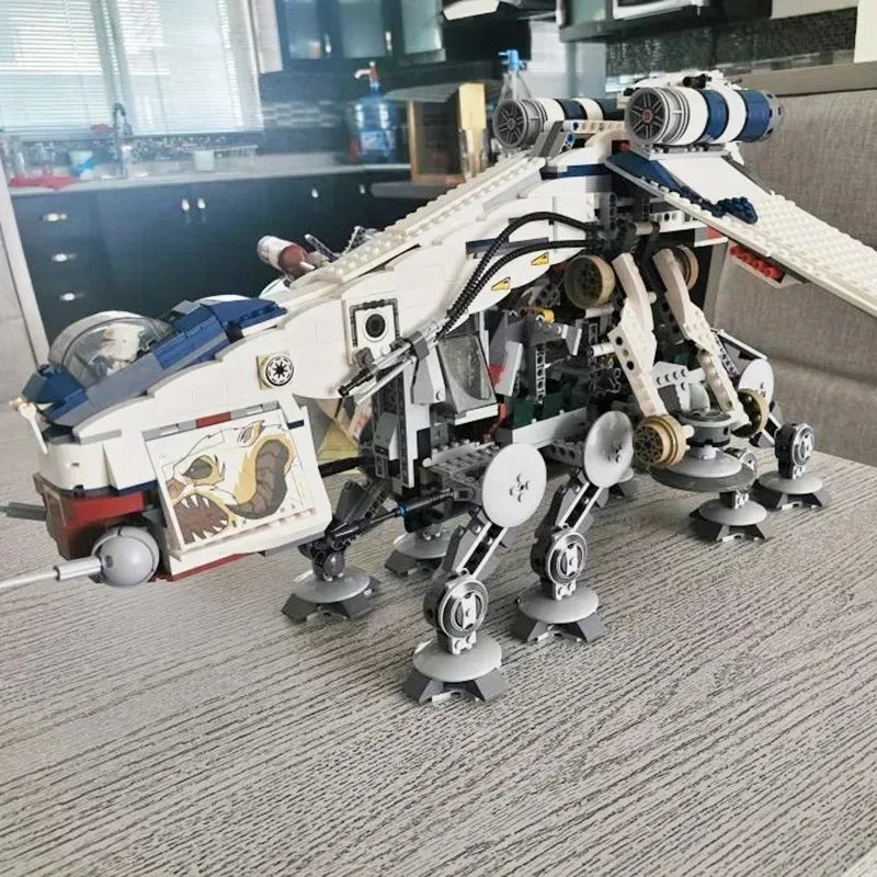 Hot Toys Star Wars  Republic Dropship With AT-OT Walker Compatible 10195 Transport Ship Toys For Children Christmas Gifts
