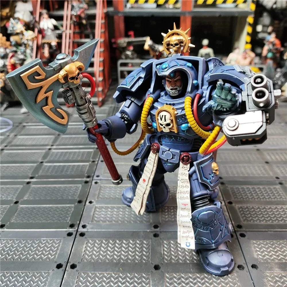 【In Stock】JOYTOY Warhammer 40K Ultramarine Terminator Armor Think Tank Armor 1/18 Action Figure