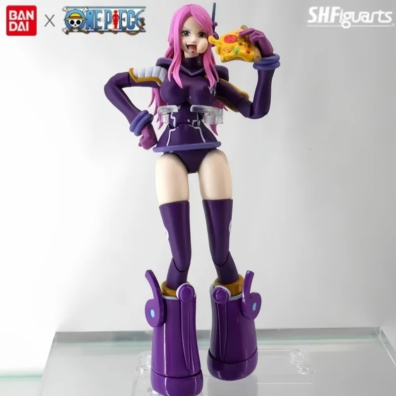 One Piece Bandai Original In Stock S.H.Figuarts Shf Jewelry Bonney Future Island Egghead Luffy Action Figures Models Toys Gifts