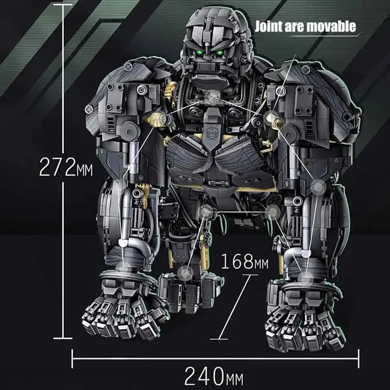 2086PCS MOC Mechanical Gorilla City Technical Transformation Robot Model Building Blocks DIY Bricks Toys For Childrens Boys Gift