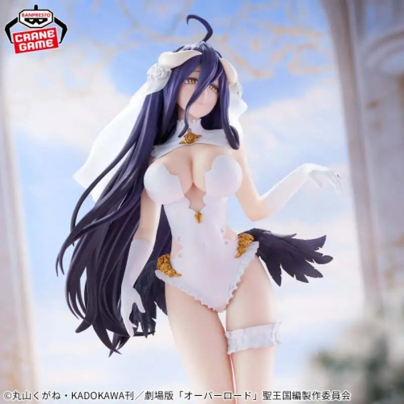 Genuine Bandai Namco Banpresto Overlord Albedo Glitter Glamours Albedo Wedding Ver Pvc Collector Anime Figure Model Toy Gift