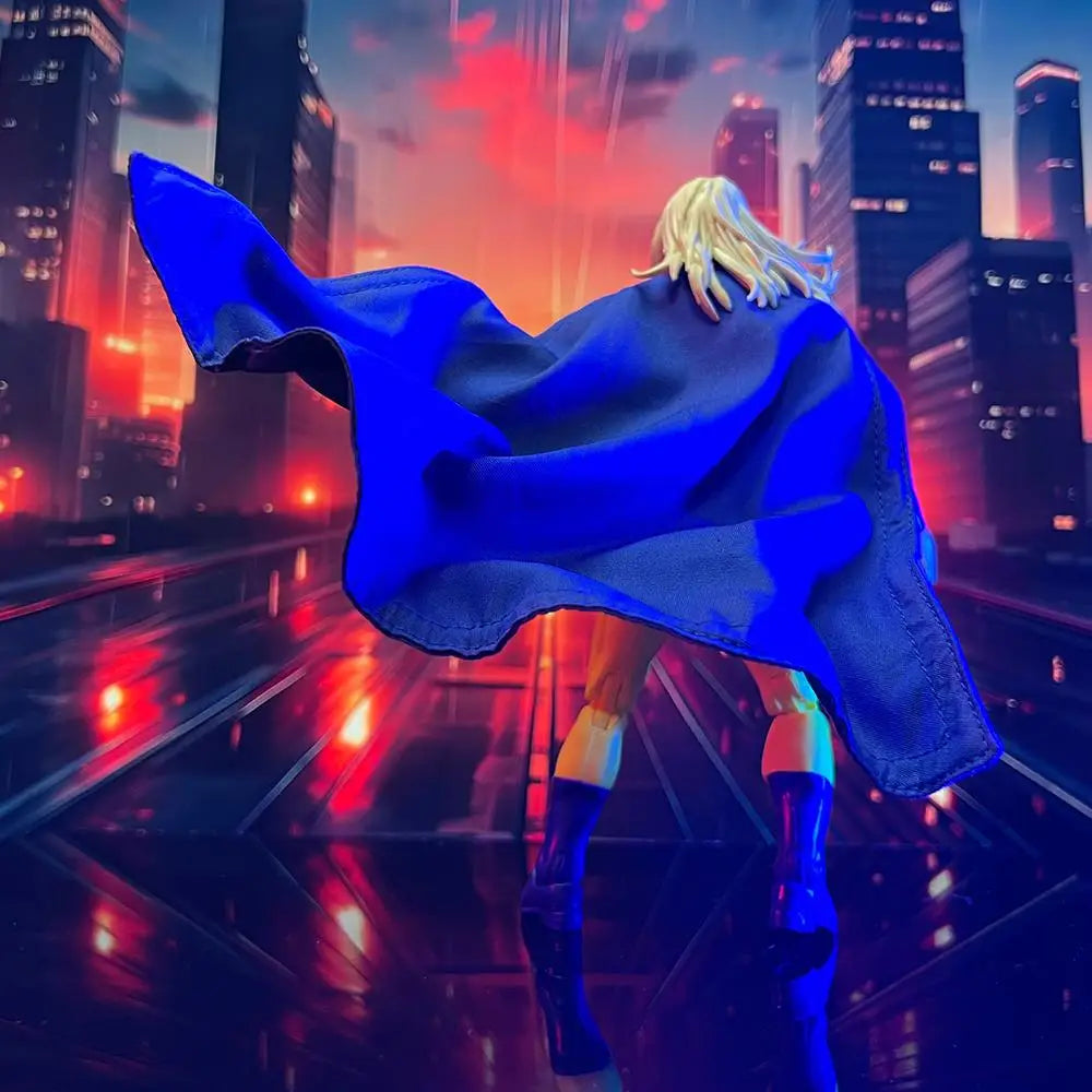 The Sentry Shf Anime New Handmade Sentry Coat Cloak Can be styled freely Clothes Built In Iron Wire Is Suitable for 1/12 Toys