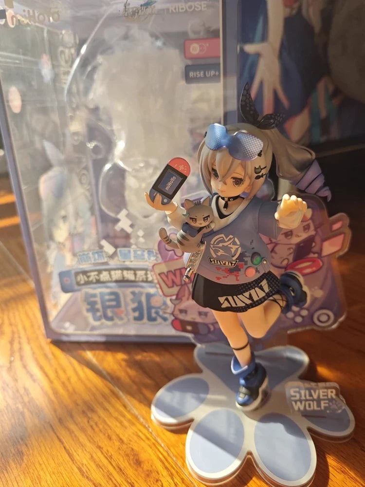In Stock Genuine Mihoyo Ribose Rise Up + Series Honkai：Star Rail Sliver Wolf Tiny Cat Series Sliver Wolf Model Toy Birthday Gift