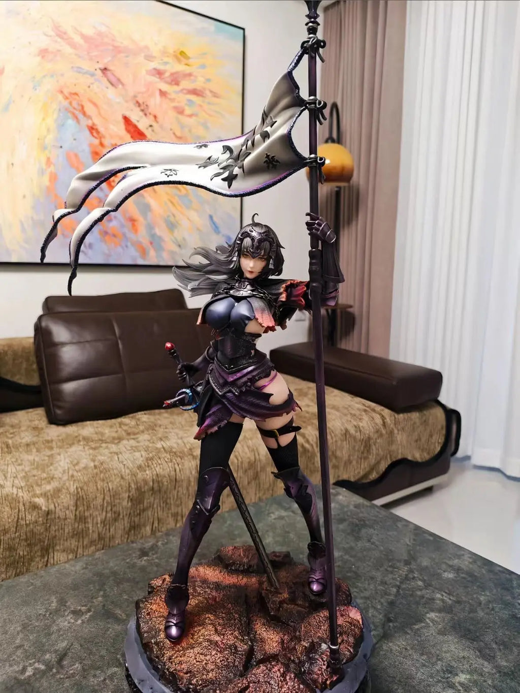 Anime Fate/Grand Order Figur Schwarze Jeanne Actionfiguren PVC Alter Jeanne Statue Modell Schreibtischdekoration Puppe Spielzeug Geschenke