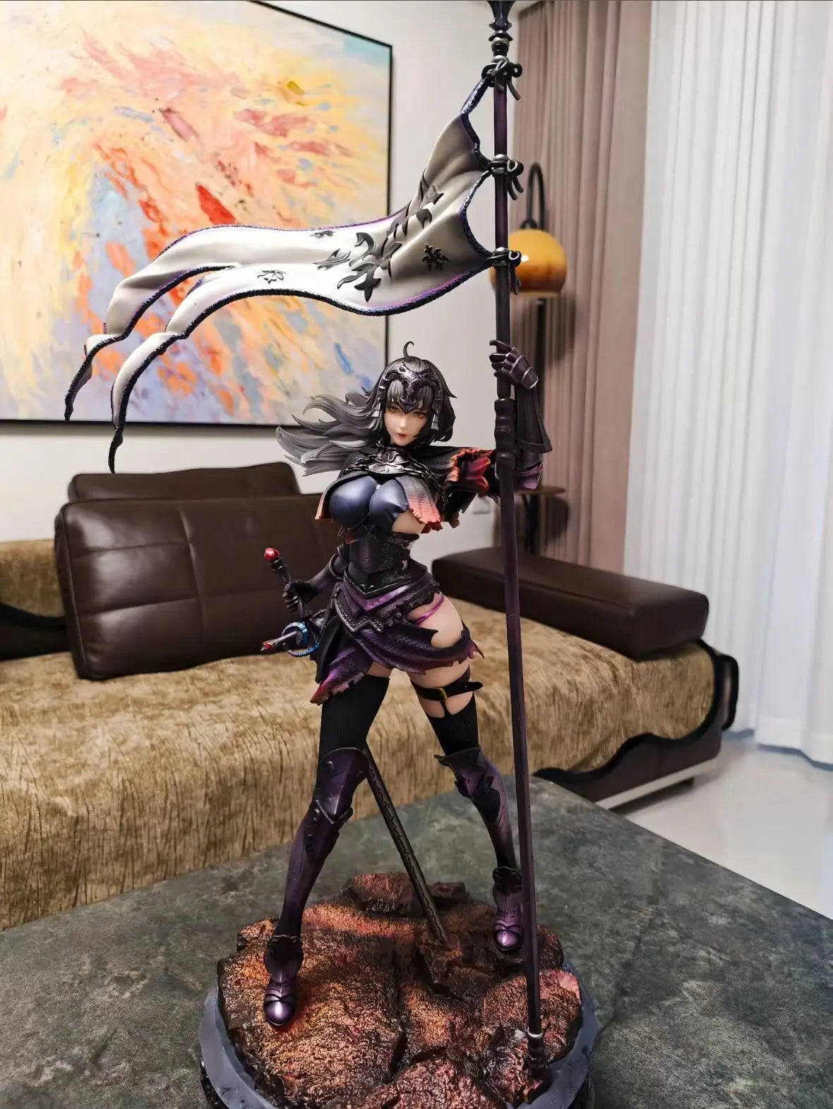 Anime Fate/Grand Order Figur Schwarze Jeanne Actionfiguren PVC Alter Jeanne Statue Modell Schreibtischdekoration Puppe Spielzeug Geschenke
