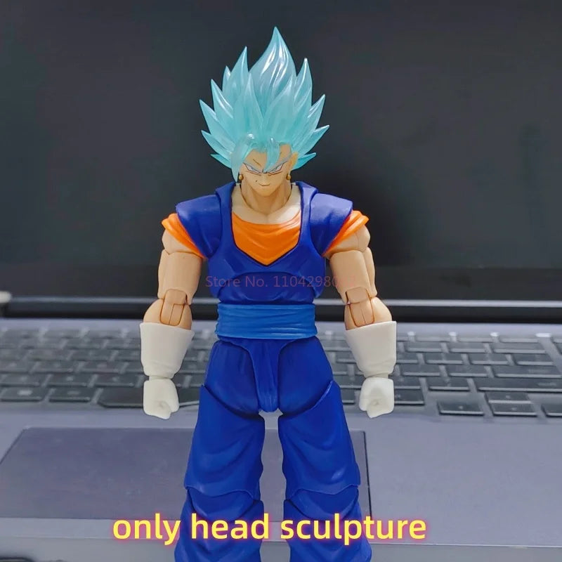 Tk Custom Dragon Ball Z Vegetto Dragon Ball Blue Super Saiyan 07/08/09 SHF Vegito Head Accessories Action Figure Head Sculpt Toy