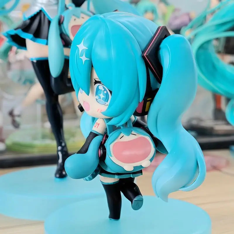 High quality reproduction Hatsune Miku handmade Q version cute decorations soft smile pain package desktop chassis decorations