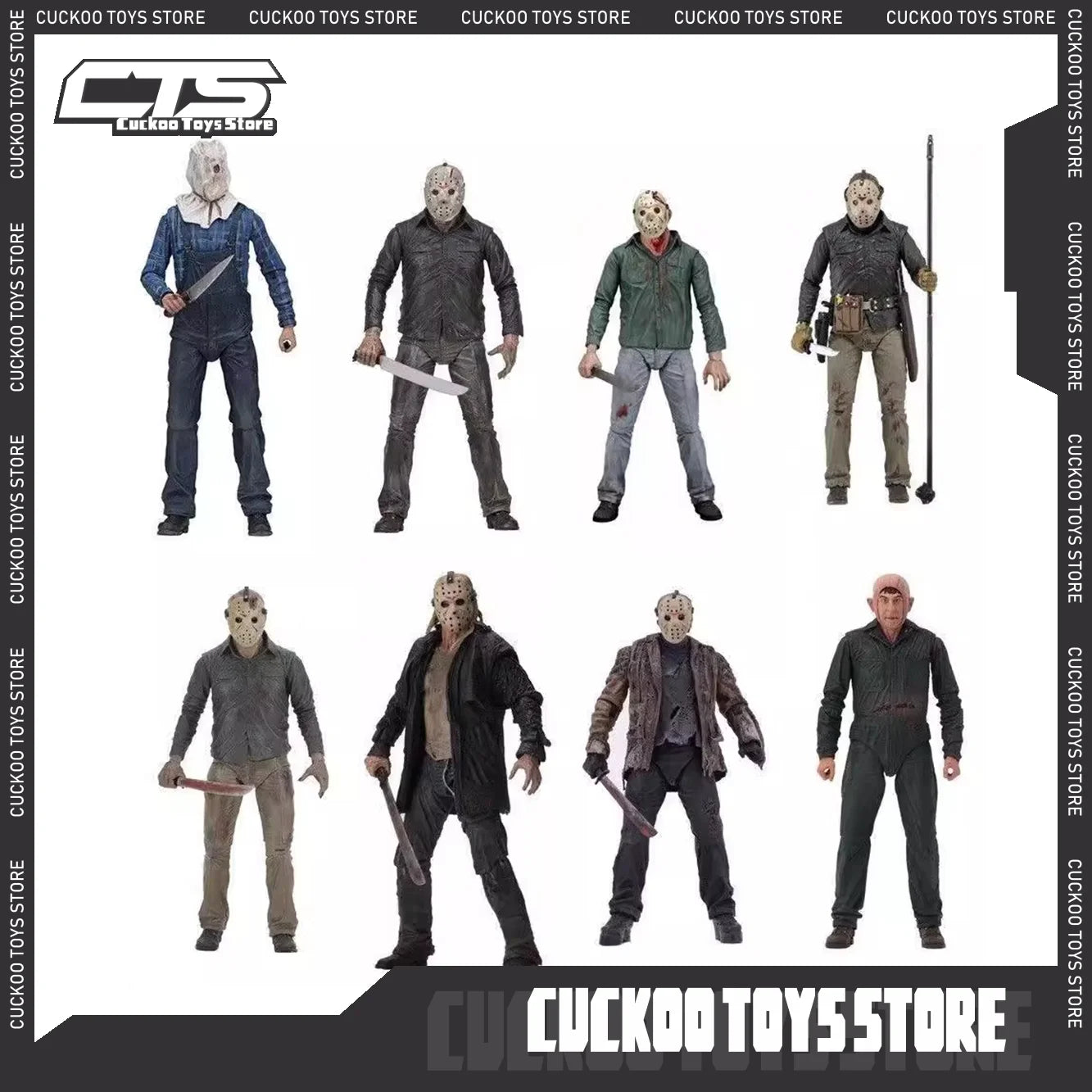 NECA Friday The 13th Figure Pennywise Part VII 7 New Blood Ultimate Jason Voorhees Action Figure Model Horror Halloween toy Gift