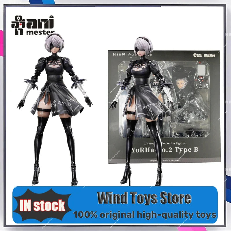 Auf Lager Nukleare Gold Rekonstruktion Figur 1/9 von NieR Automata Yorha Nr. 2 Typ B Actionfiguren mit Kunststoffhülle Spielzeug