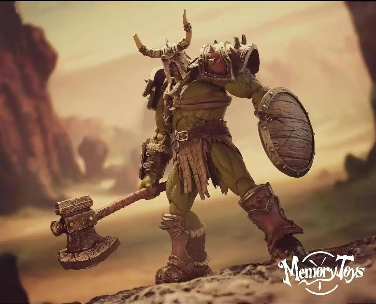 In Stock Blizzard World of Warcraft Round 3 1/12 Horde Orc Captain Action Figure Toy Collection Gift