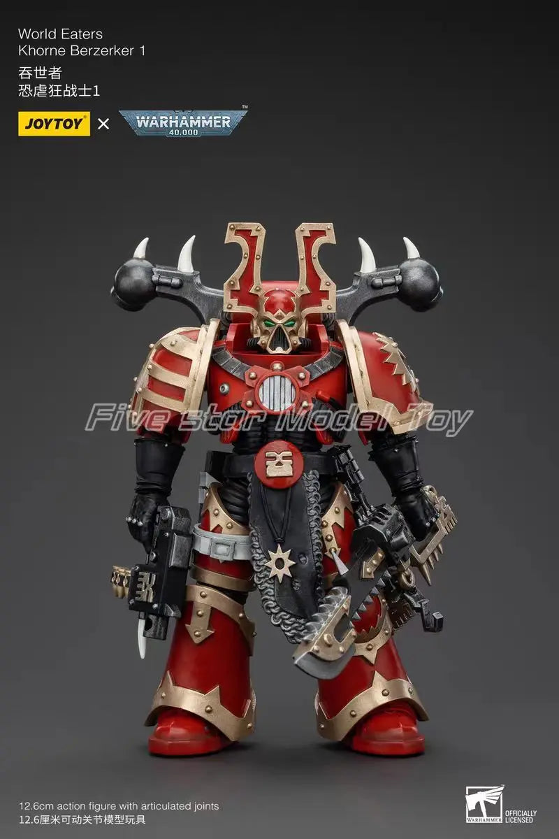【FS】 Original JOYTOY Warhammer 40K World Eaters Khorne Berzerker 7pcs 1/18 Action Figures Anime Models Toys Gifts Collection
