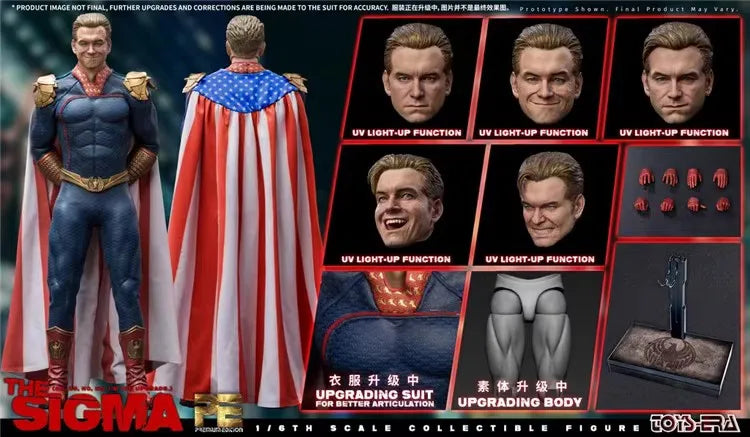 In Stock TOYS ERA PE018 1/6 Male Soldier American Comics Multiple Facial Expressions Homelander Full Set 12'' Action Figure Body