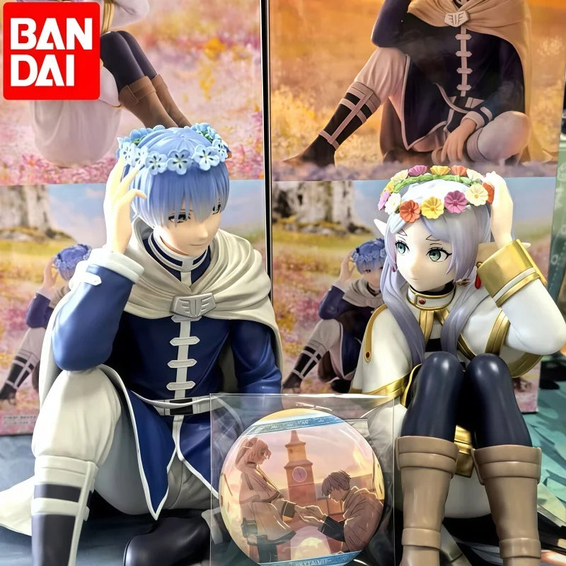 Authentic Bandai Frieren Beyond Journey'S End Espresto Flower Crown Frieren Himmel Pvc Anime Collectible Figures 13cm 15cm Toys