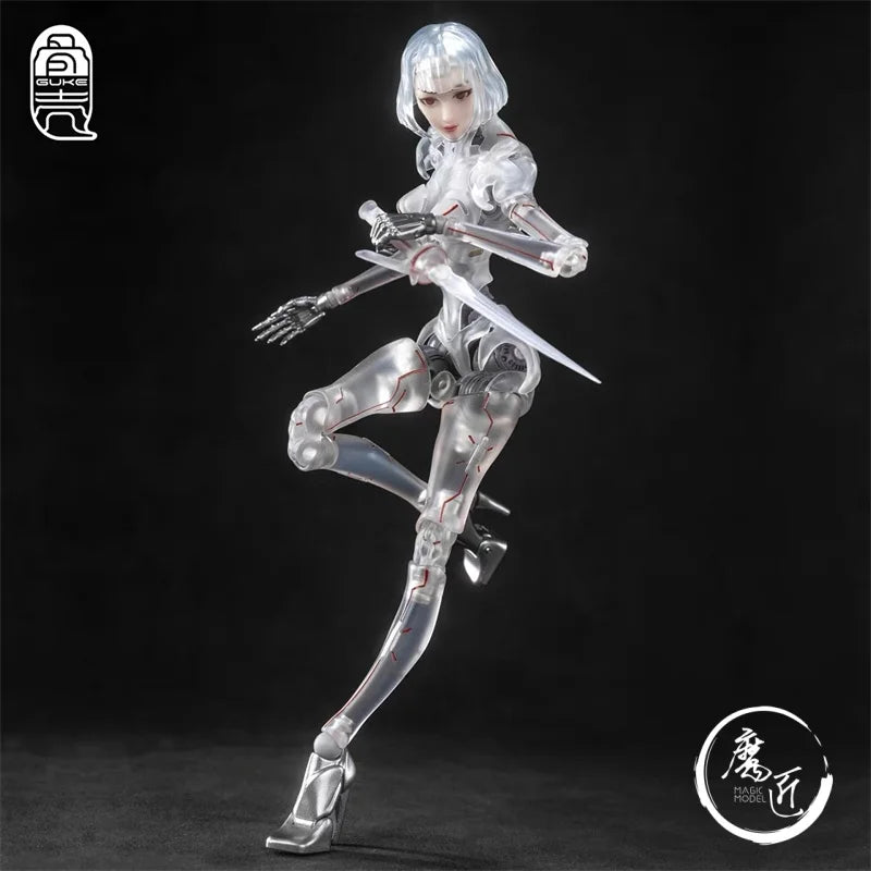 In Stock 1/12 Scale Guke Workshop Ai Agent Lady Type C1 Transparent Color Articulated Action Figure Model Collectible Doll Toy