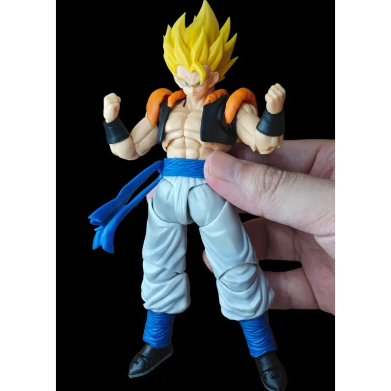 Kamione Dragon Ball Z SHF Super Saiyan SSJ Gogeta Hell Muay Thai Monk Version Anime Action Figures Statue Toys Collectible Gifts
