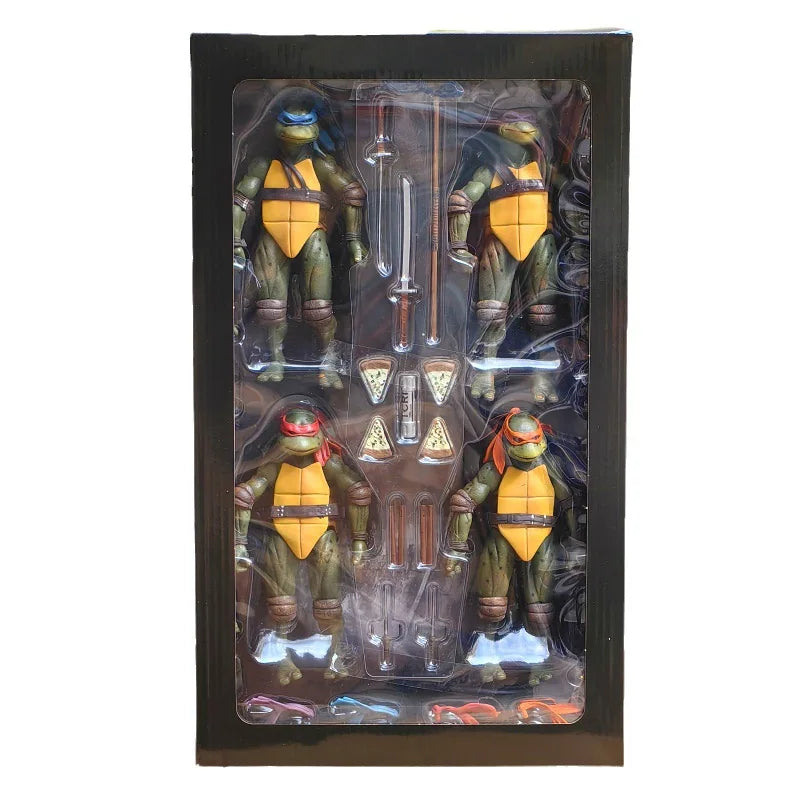 NECA 4Pcs/Set Teenage Mutant Ninja Turtles Leonardo ‌Raphael  Action Figure Film Edition Movies Model Anime Kids For Toy Doll