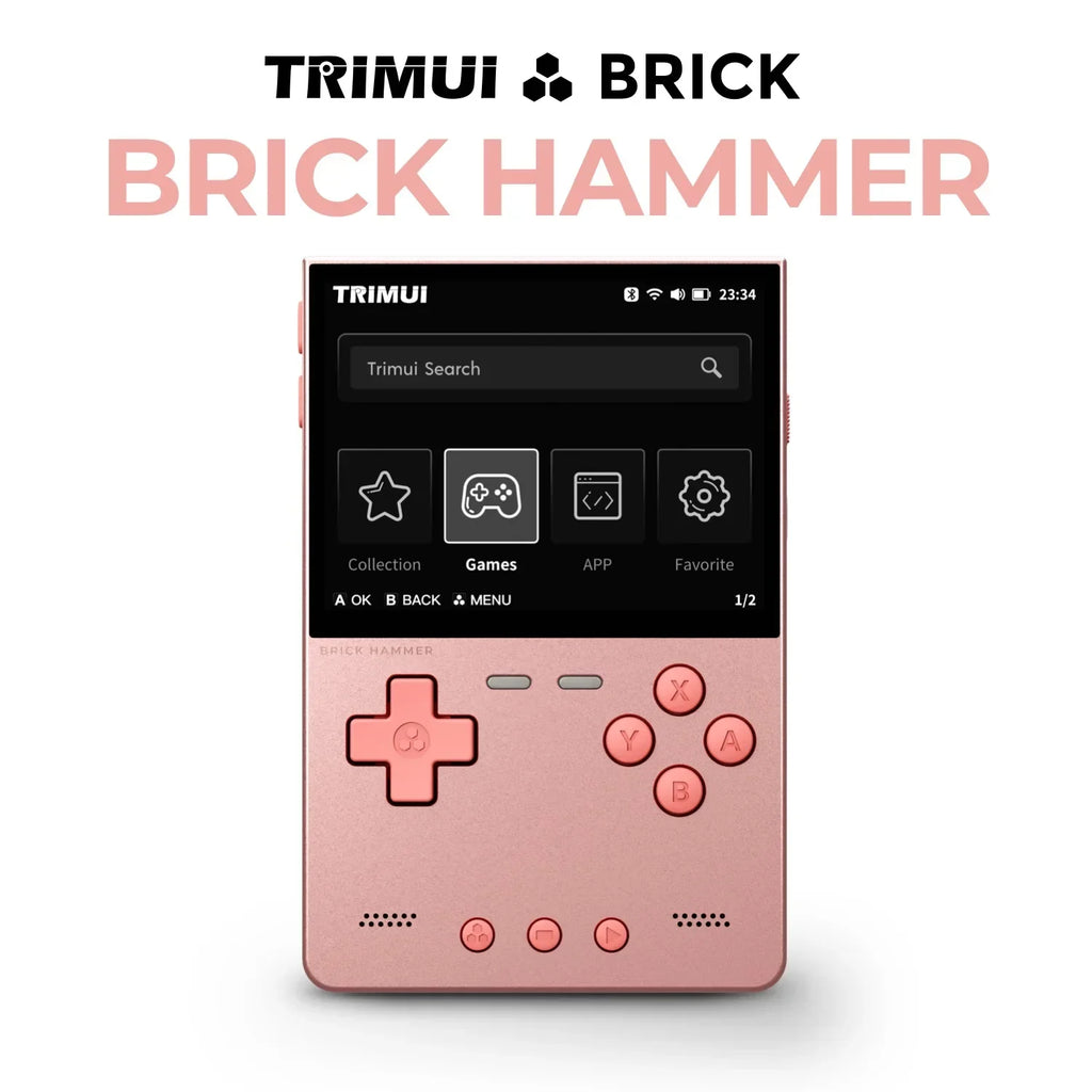 Trimui Brick Hammer 3.2" IPS Retro Handheld Console, 1024×768, 3000mAh, Metal Body, Open-Source, Classic Games Gift