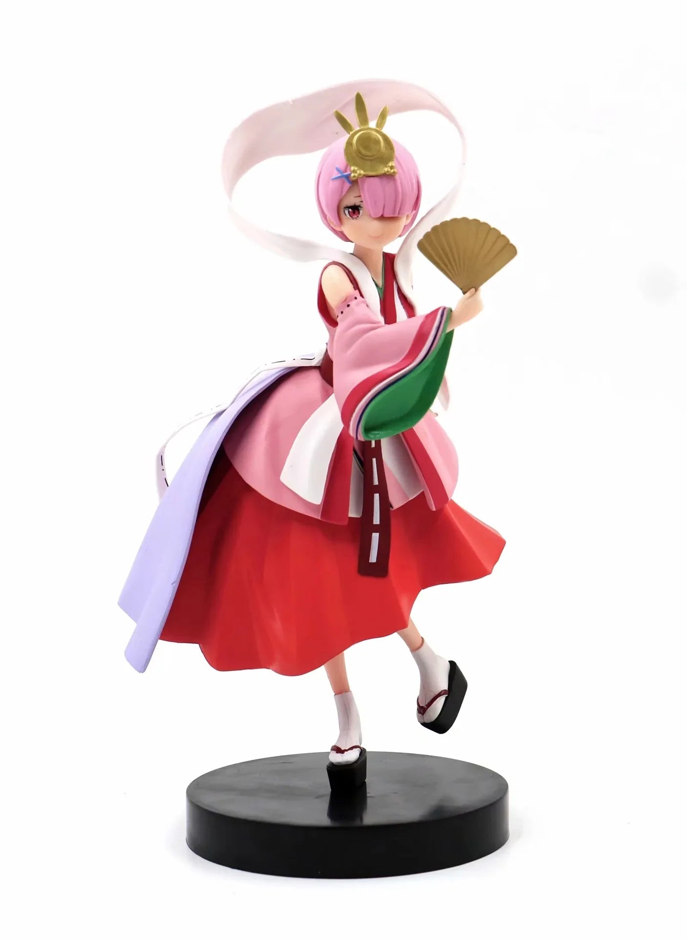 Anime Figure Rem Ram Emilya Cuter Case Model Q Version Collectible Static PVC Model from Zero Begining in Another World Life