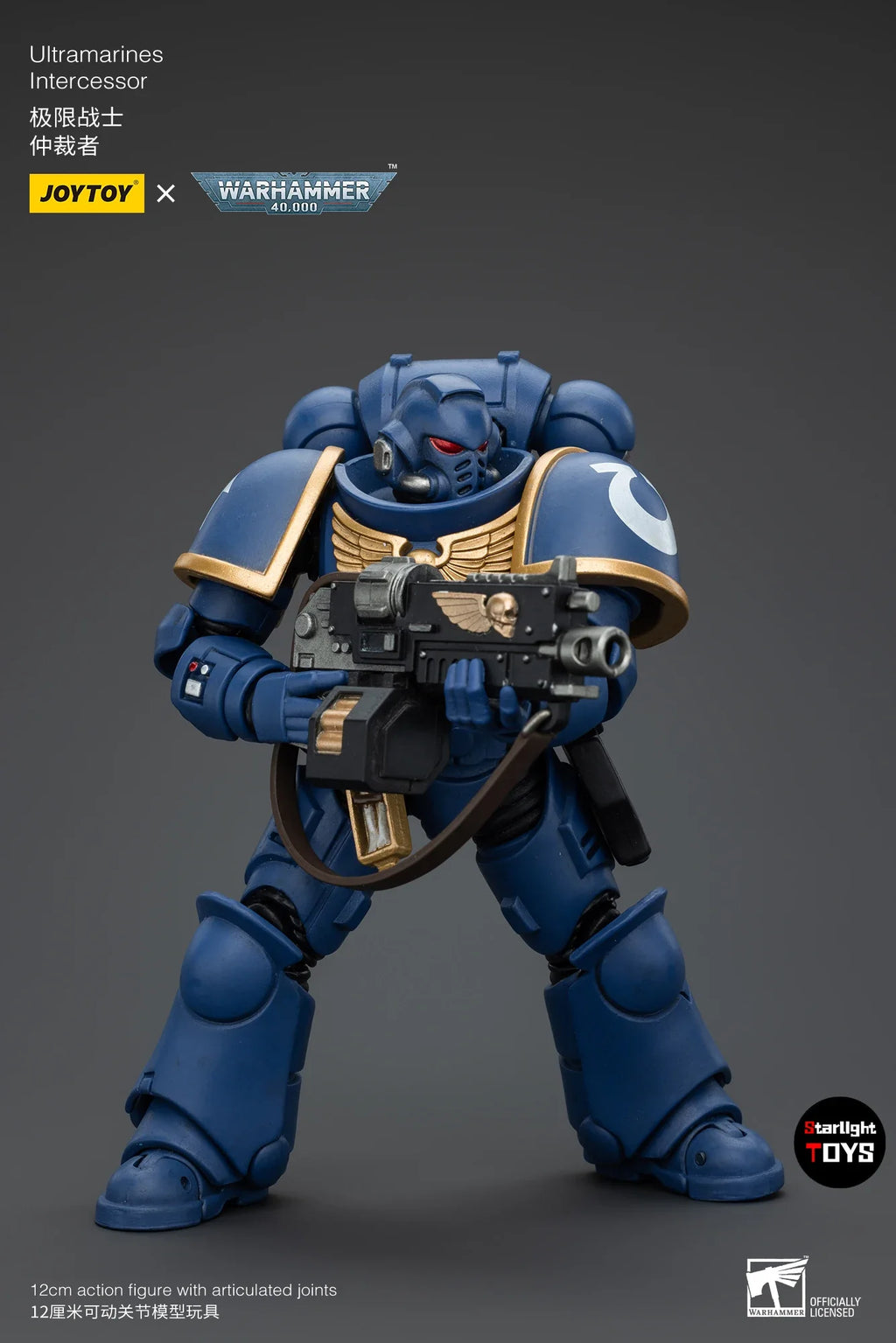 JOYTOY 1/18 Action Figure Warhammer 40K UItramarines Intercessor Toys Model Collection Gifts