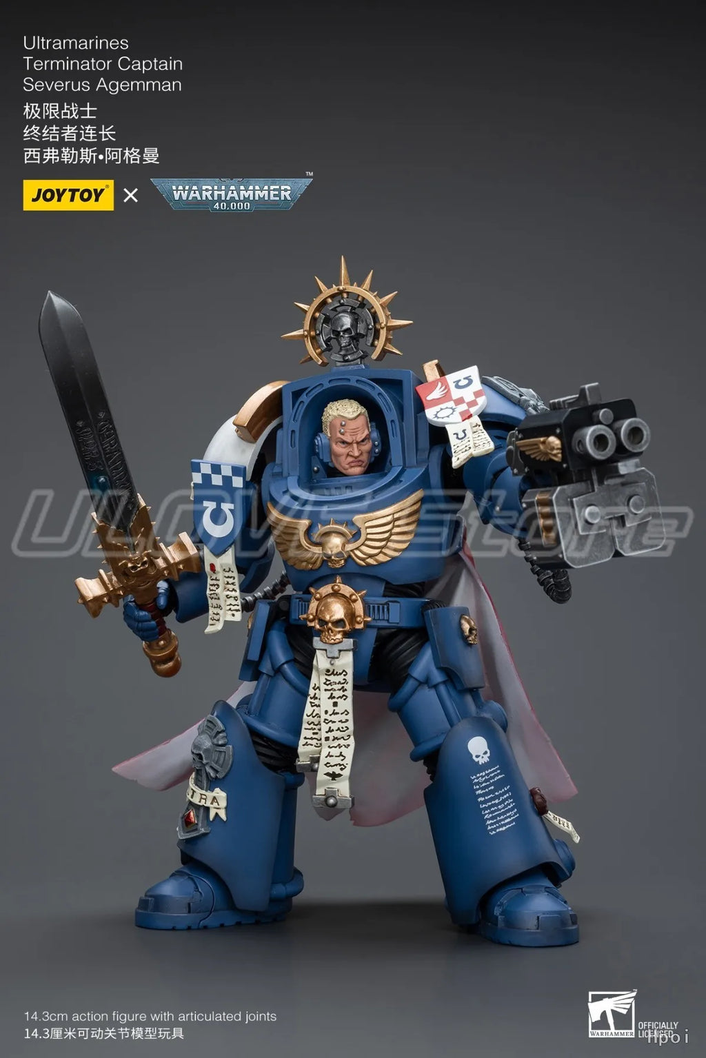 In Stock Original JOYTOY Warhammer 40K Ultramarines Terminator CaptainSeverus Agemman 1/18 Action Figure Model Toys Gift