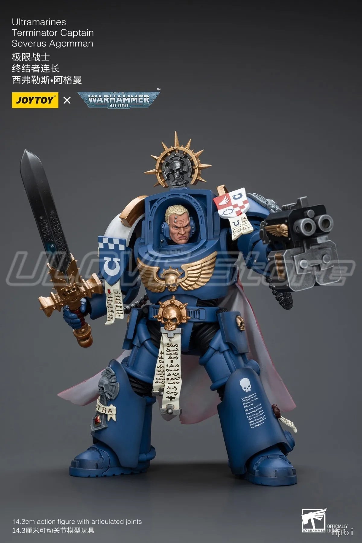 In Stock Original JOYTOY Warhammer 40K Ultramarines Terminator CaptainSeverus Agemman 1/18 Action Figure Model Toys Gift