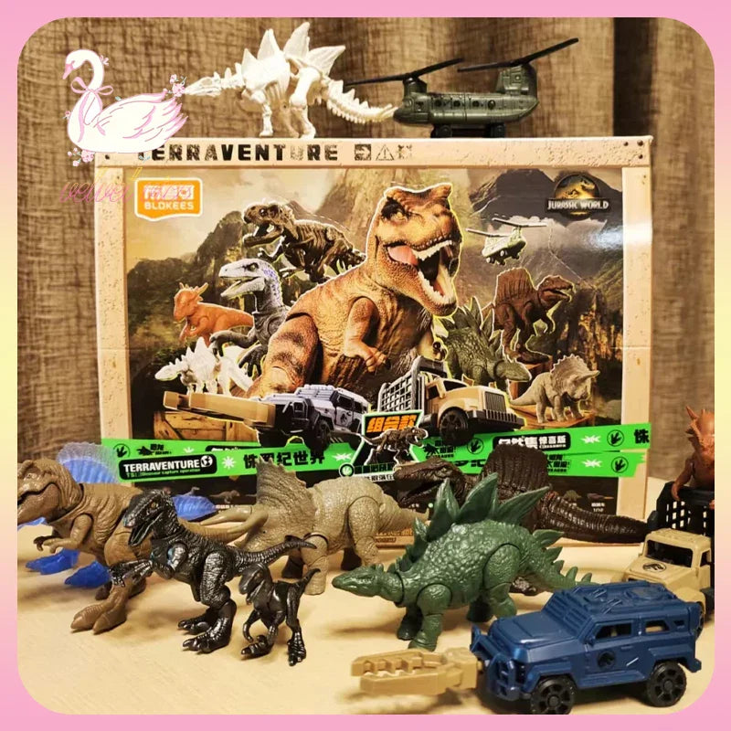 Original Blokees Jurassic World Terraventure Serie Bd.1 Blind Box Actionfiguren Tyrannosaurus Peripherie-Sammlung Jungen Geschenk