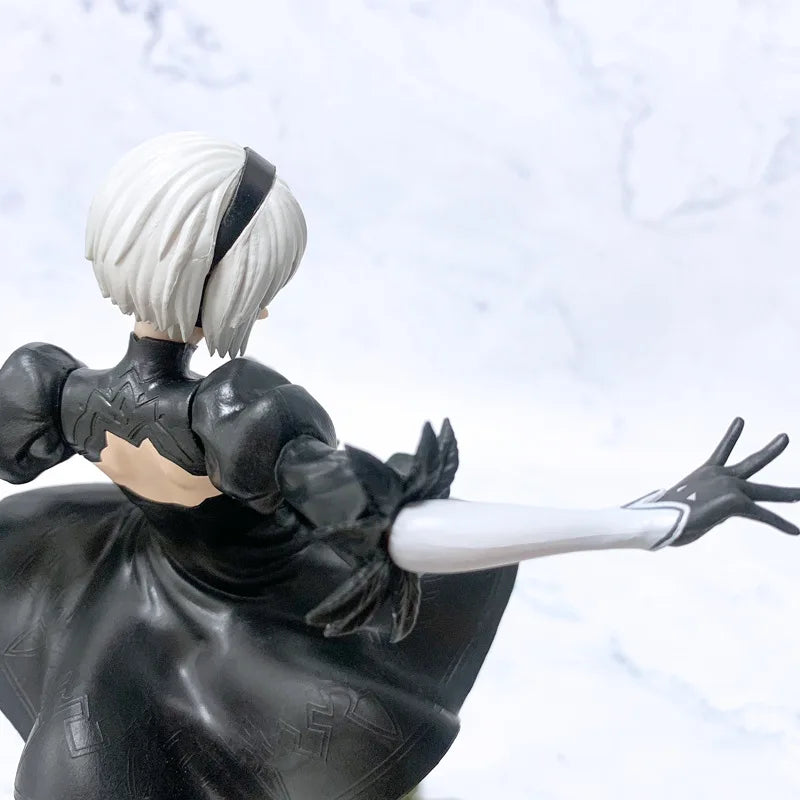 24cm Nier: Automata 2b Combat Posture Collectible Pvc Figure Mechanical Lifeform Statue Desktop Decoration For Gamer Anime Model