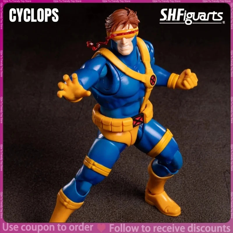 Sofort lieferbar: Original SHFiguarts X-Men Cyclops Gamerverse Actionfigur Spielzeug PVC Modell Sammlung Game Merchandise Überraschungsgeschenk