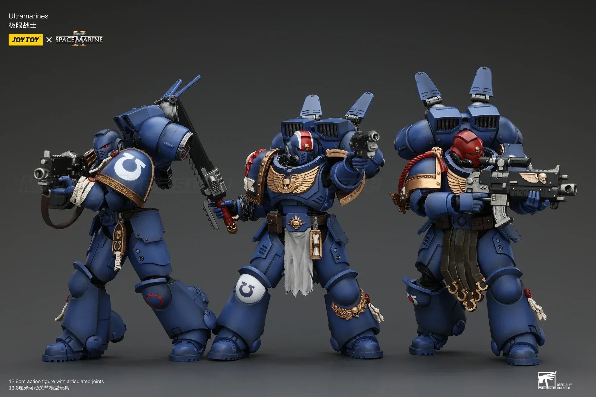 【In Stock】JOYTOY Warhammer 40K Ultramarines Lieutenant Titus Gadriel Chairon Anime Model Toys Collection 1/18 Action Figures