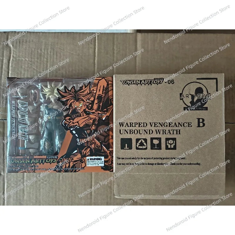 In Stock Original Tonsenarttoys Trunks Action Figure Shf Long Hair Battle Damage Movable Super Saiyan Trunks Vegeta Custom Hobby