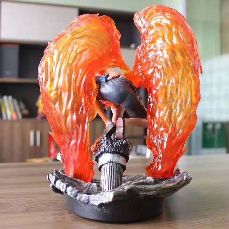 Portgas D Ace Flames of Resurrection GK Statue Fire Fist Ace Anime Collectible Model Sculpture Action Figure Ornament Gift