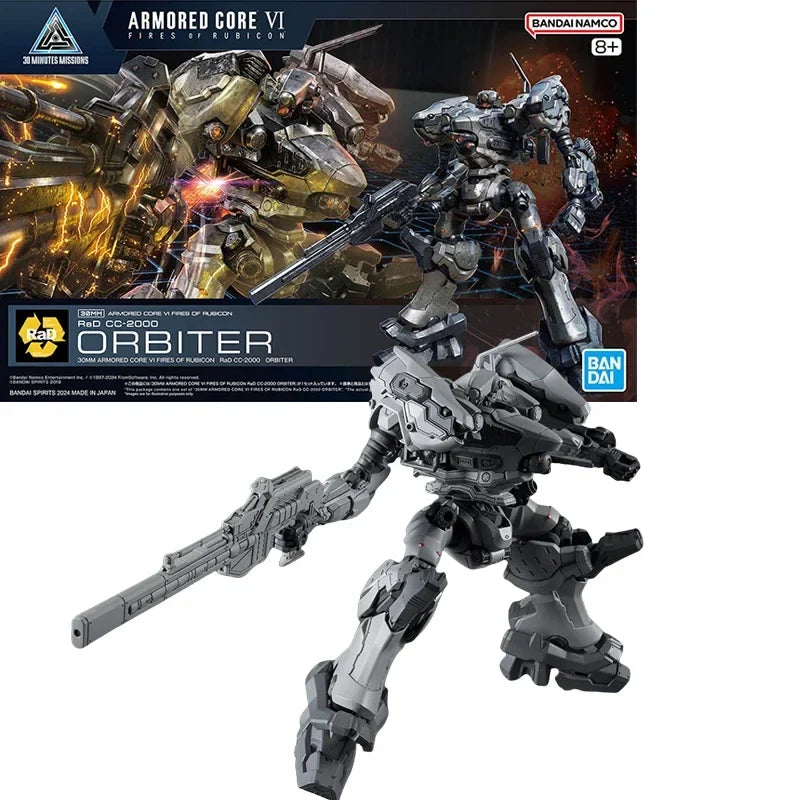 Bandai Authentic 30MM Model Kit ARMORED CORE 6 NIGHTFALL STEEL HAZE Anime Figure Assembly BD011 MELANDER CC2000 ORBITER Robot