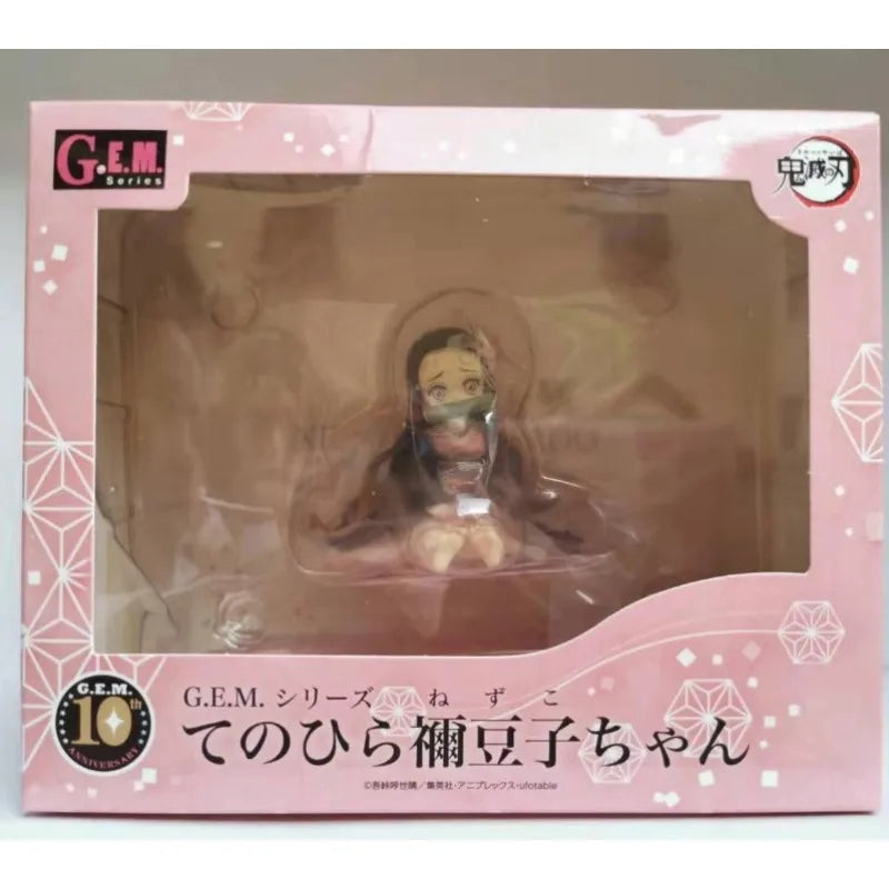 6cm Anime Peripherals Q-version Sitting Kamado Nezuko Tanjirou Figure Model Desktop Ornaments Collection Toy Gifts for Friends