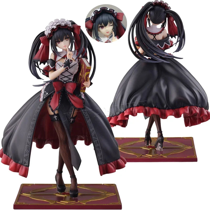 24cm KDcolle Date A Live Kurumi Tokisaki Anime Figure Date A Bullet Yatogami Tohka Bunny Girl Action Figure Adult Model Doll Toy