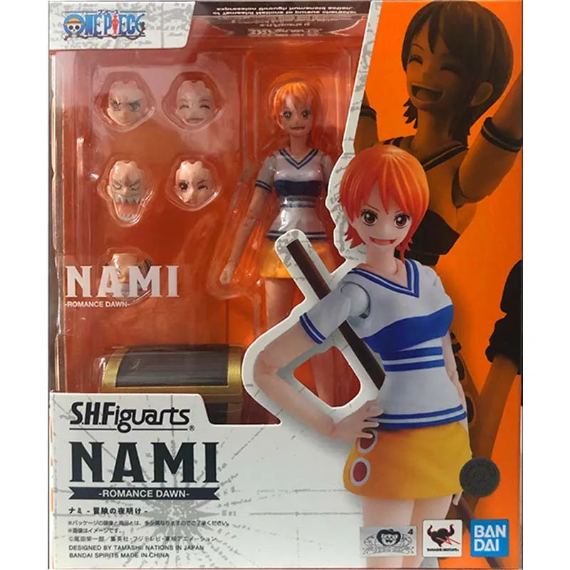 Bandai One Piece Anime Figure SHF Sabo Luffy Romance Dawn Nami Zoro Gum Option Parts Shanks Action Figures Toys For Boys Gift