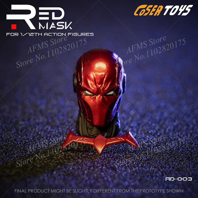 COSER TOYS 1/12 Male Soldier Head Sculpt Red Hood Comics Series Superheroes Head Model Fit 6inch VTOYS Action Figure Body